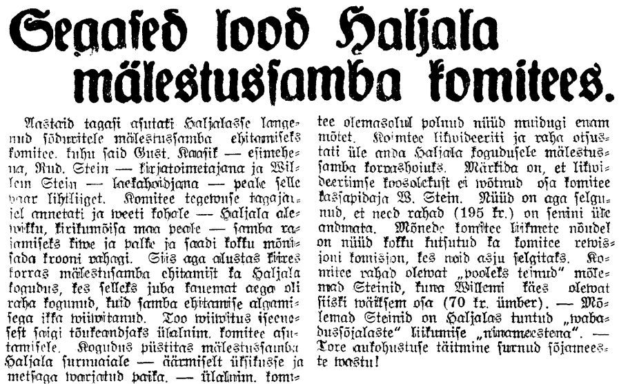 "Viru Maaleht" 19.10.1933