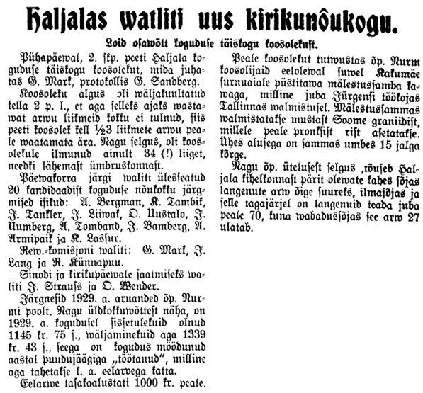 "Virumaa Teataja" 6.02.1930