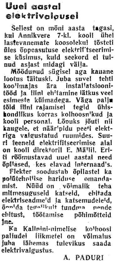"Punane Täht" 9.01.1960
