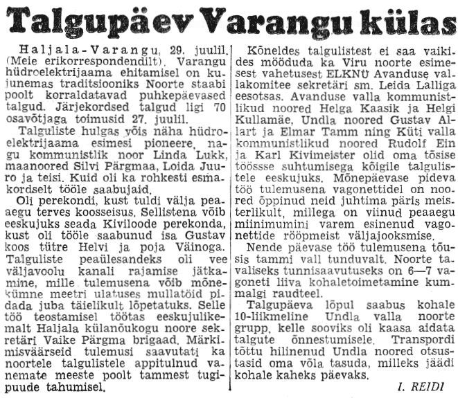 „Noorte Hääl“  30.07.1947