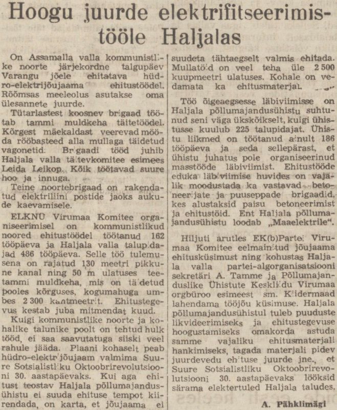 „Talurahvaleht“ 13.09.1947