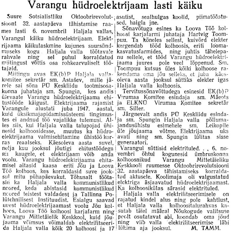 „Viru Sõna“ 10.11.1949