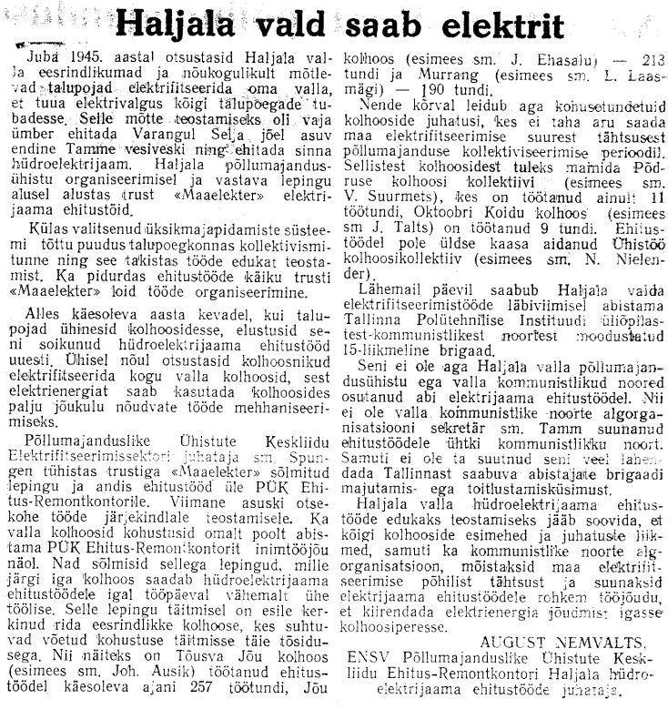 „Viru Sõna“ 23.07.1949