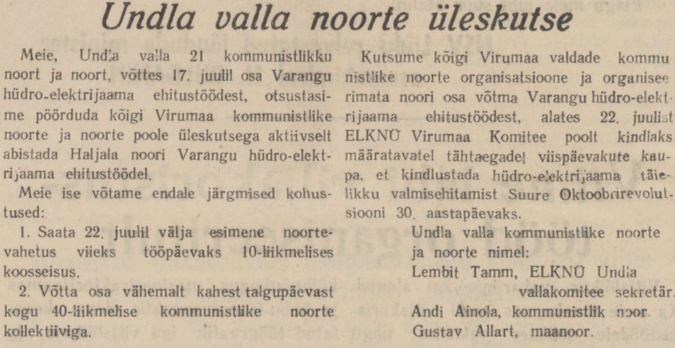 „Viru Sõna“  29.07.1947
