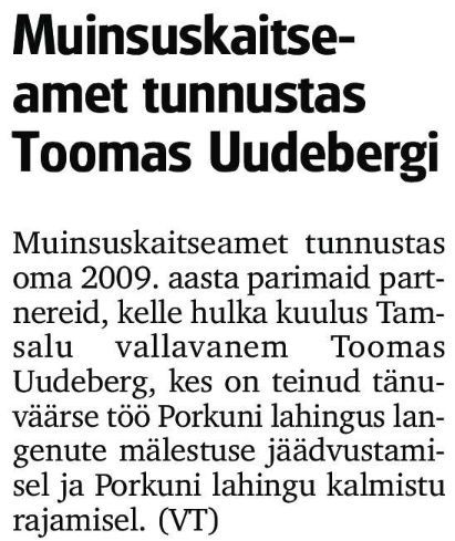 "Virumaa Teataja" 10.10.2009