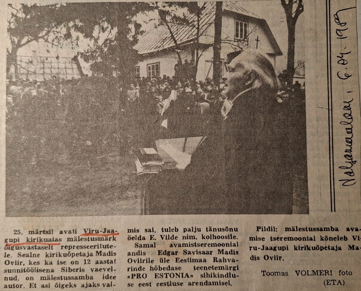 Valgamaalane, 6.04.1989